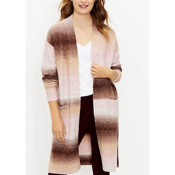 LOFT Ombré‎ Pocket Open Cardigan Size Small - Picture 1 of 9